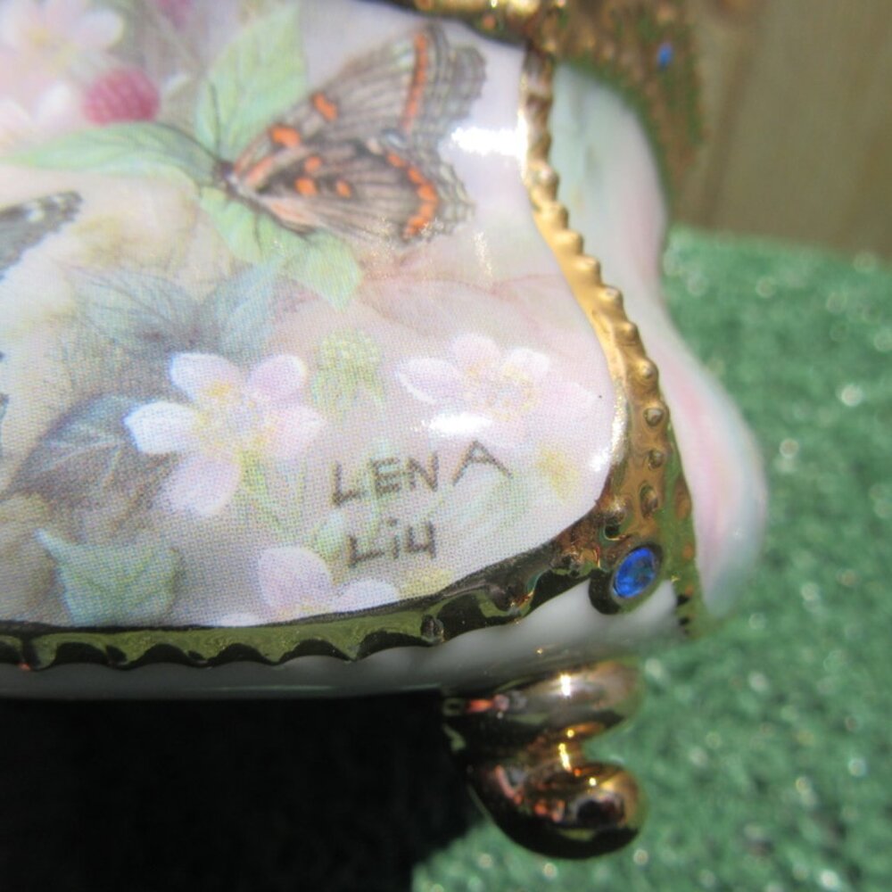 Lena Lui Liu Enchanted Wings Flights Of Fancy Butterfly Music Trinket Box - Picture 8 of 10